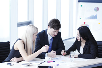 Teamwork of business people