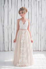 Fototapeta premium young beautiful bride, wedding