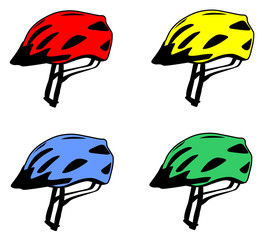 Simple Icon bicykle helmet vector eps 10