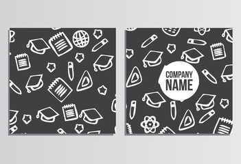 Placards, Banner. Back to school background. Branding template w