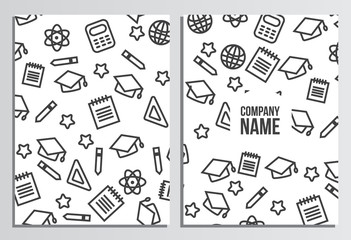 Blank Cover Of Magazine, Book or Brochure. Back to school backgr