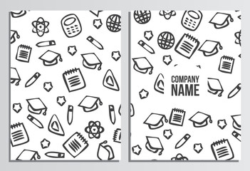 Blank Cover Of Magazine, Book or Brochure. Back to school backgr