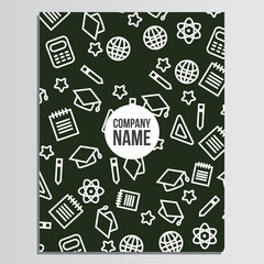 Cover Of Magazine with back to school pattern. Back to school br