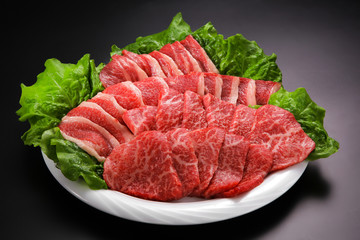和牛焼肉皿盛り