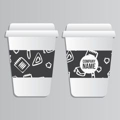 Coffee Cup design with back to school pattern. Back to school br