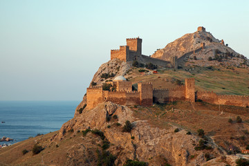 Fototapeta na wymiar Sudak Fortress on Crimea