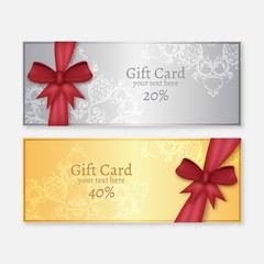 Golden and silver gift cards