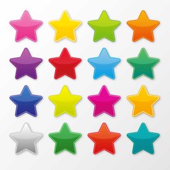 Obraz premium Colorful star icons