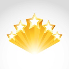 Shiny golden stars