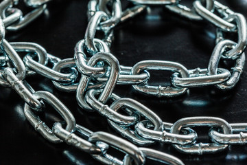 Strong chain black background