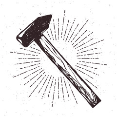 Vintage hammer typography