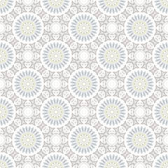 Seamless hand drawn mandala pattern. Vintage elements in orienta