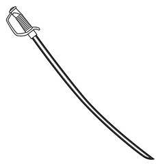 US Cavalry Sabre Outline