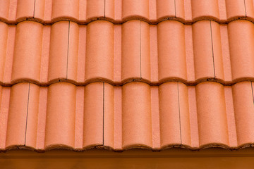 home building construction roof tiles  concrete. orange color