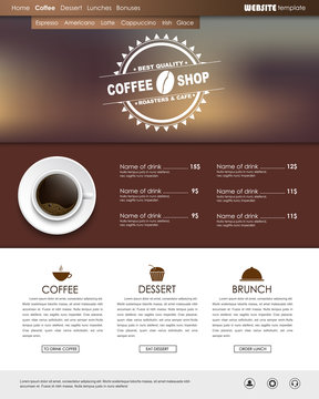 Template coffee web site