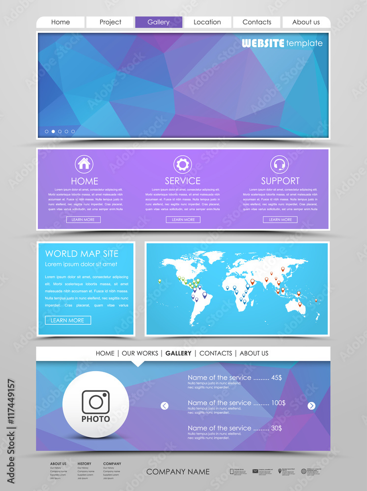 Poster template web site