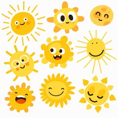 Cartoon suns