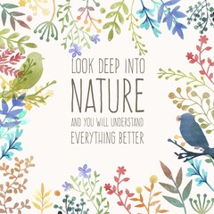 Hand painted nature card