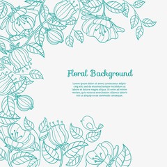 Sketchy floral background