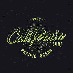 California surf t-shirt print design