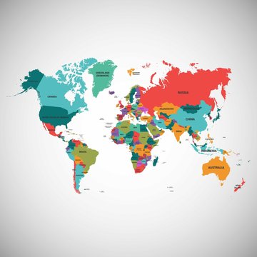 Political map of the world