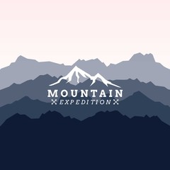 Naklejka premium Logo wyprawy górskiej