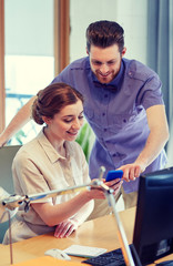 Fototapeta premium business team with smartphone in office