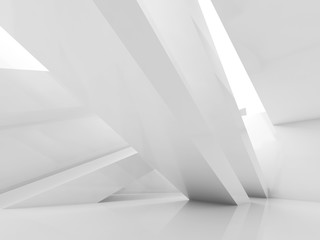 Abstract white interior background 3d