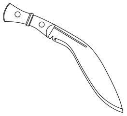 Kukris Knife Outline