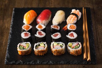 Sushi variety table