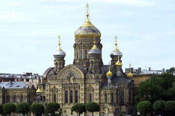 Fototapeta na wymiar Church of the assumption of the blessed virgin, Saint Petersburg, Russia
