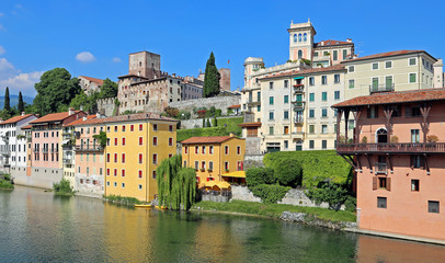 Fototapeta na wymiar House of the city of Bassano City in Italy