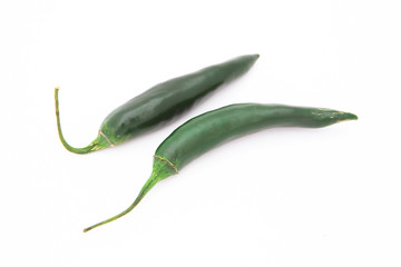 Chili pepper frorm nature  isolated on white background