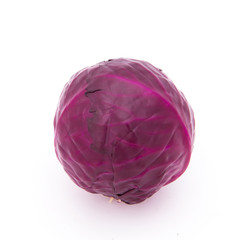 Fototapeta premium Fresh red cabbage isolated on white background