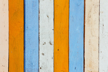 Creative colorful Wood wall for Background and texture