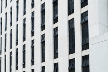 Close-up view of facade glazing