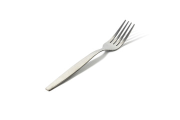 single simple normal fork isolated on white background with clipping path