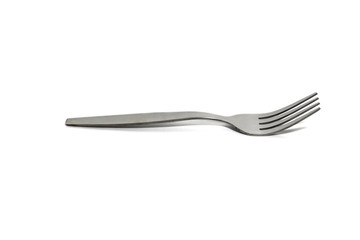 single simple normal fork isolated on white background with clipping path