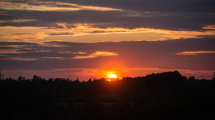 Beautiful seascape sunset over the Baltic sea