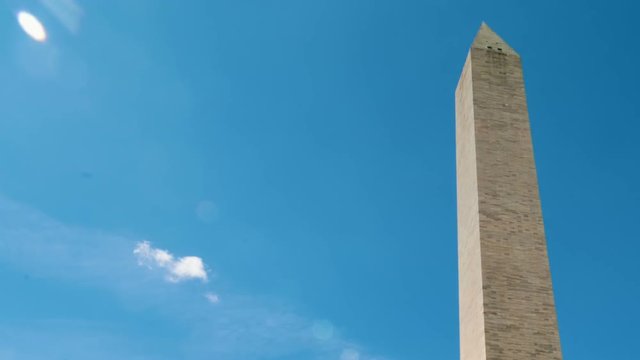 Time-lapse of clouds passing over the Washington Monument in Washington DC