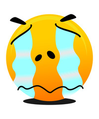 Forlorn teary eyed emoticon