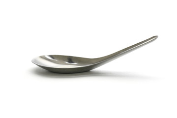 single simple normal spoon isolated on white background with clipping path
