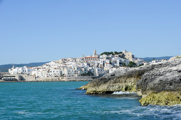 View of Vieste on Puglia