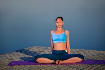girl doing yoga exercise
