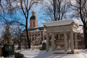 Alexander Nevsky Lavra, ancient monastery in Baroque style in center of St. Petersburg, Russia