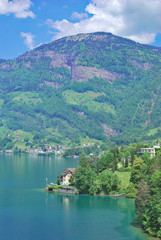 Fototapeta na wymiar Blick auf Vitznau am Vierwaldstättersee im Kanton Luzern,Schweiz