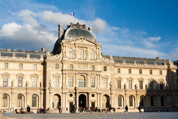 Fototapeta na wymiar PARIS, FRANCE: The Louvre Museum is one of the world's largest museums and the most popular tourist destinations in France