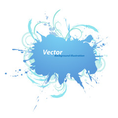 blue paint abstract - background illustration