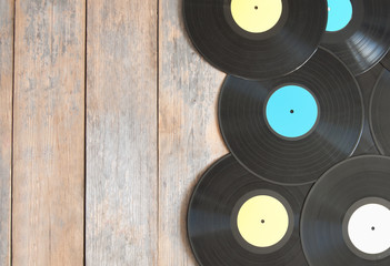 Vinyl records background