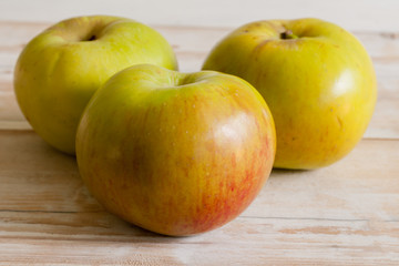 Bramley cooking apples a popular British variety for making pies and desserts